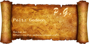 Peltz Gedeon névjegykártya